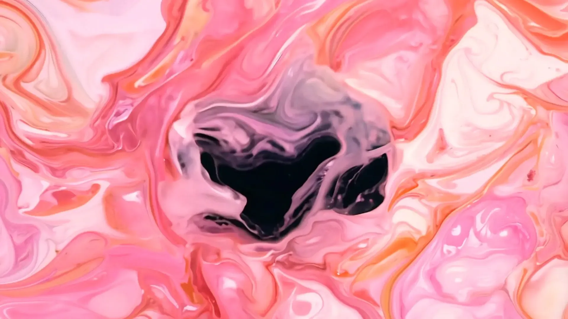 Vibrant Pink and Orange Fluid Swirl Overlay for Fashion and Beauty Ads